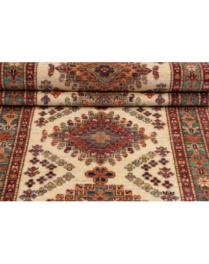 Tappeto Kazak Fine Pakistan arancione grigio 79x404
