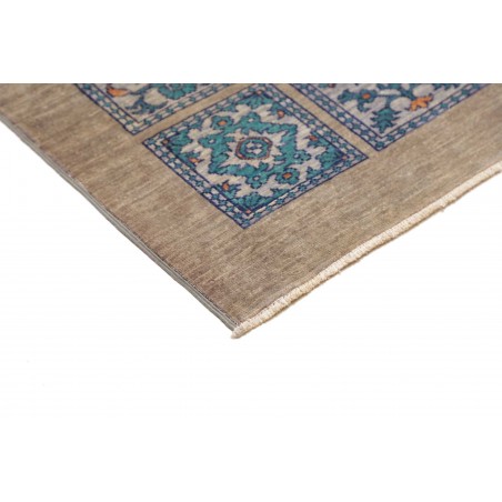 Tappeto Bakhteari Pakistan bianco grigio 77x237