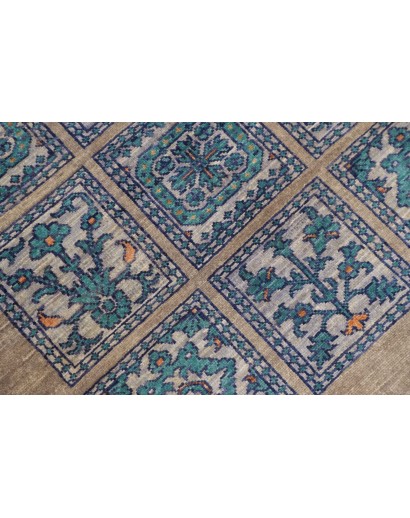 Tappeto Bakhteari Pakistan bianco grigio 77x237