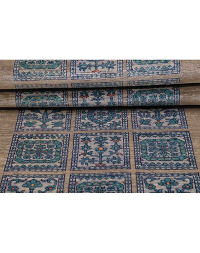 Tappeto Bakhteari Pakistan bianco grigio 77x237