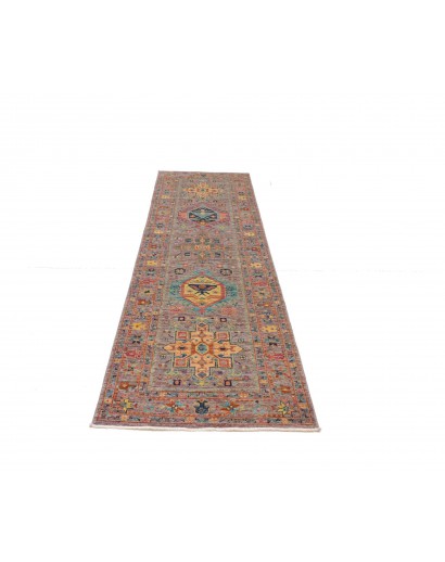Tappeto Tribal Pakistan marrone grigio 77x259