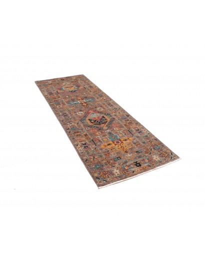 Tappeto Tribal Pakistan marrone grigio 75x204