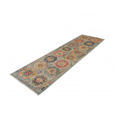 Tappeto Tribal Pakistan marrone grigio 82x273