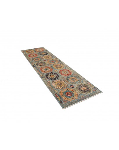 Tappeto Tribal Pakistan marrone grigio 82x273