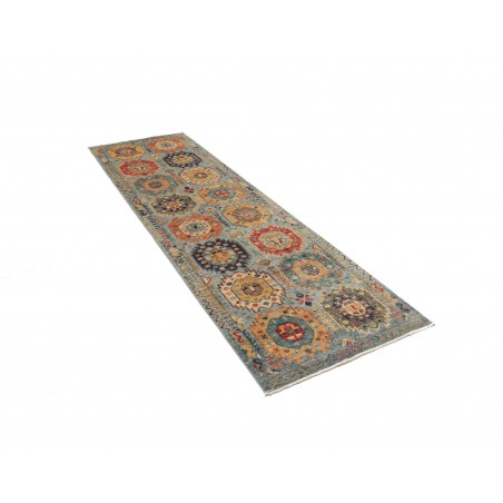 Tappeto Tribal Pakistan marrone grigio 82x273