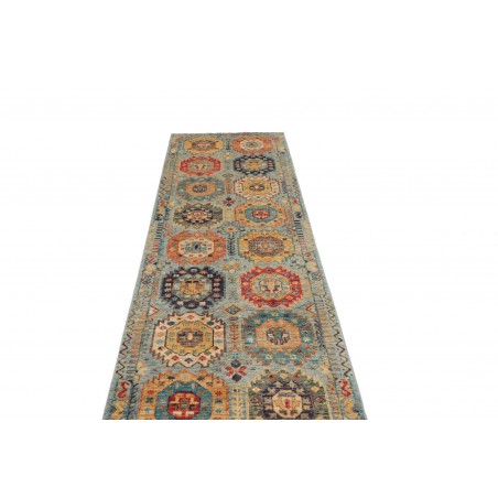 Tappeto Tribal Pakistan marrone grigio 82x273