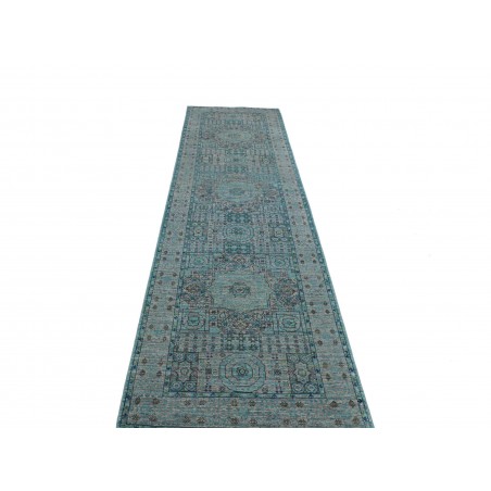 Tappeto Mamlouk Pakistan grigio azzurro 80x293