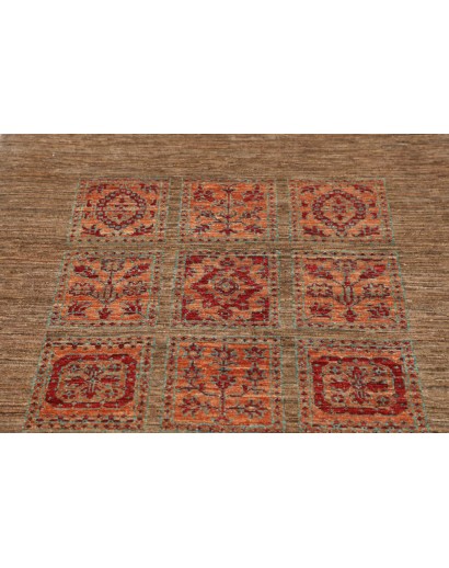Tappeto Bakhteari Pakistan marrone bianco 98x153