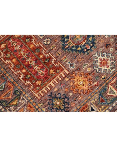 Tappeto Tribal Pakistan bianco grigio 81x118