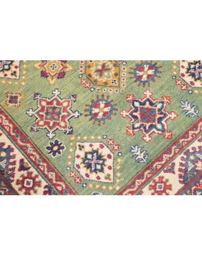 Tappeto Kazak Afghanistan marrone azzurro 100x149