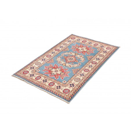 Tappeto Kazak Afghanistan beige azzurro 84x122