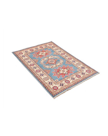 Tappeto Kazak Afghanistan beige azzurro 84x122