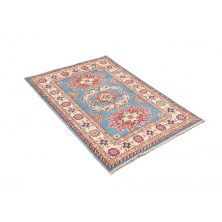 Tappeto Kazak Afghanistan beige azzurro 84x122