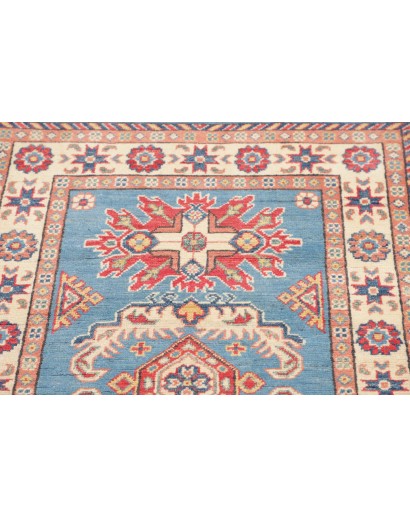Tappeto Kazak Afghanistan beige azzurro 84x122