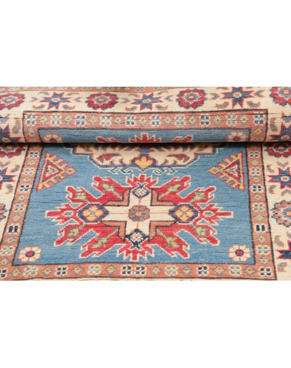 Tappeto Kazak Afghanistan beige azzurro 84x122