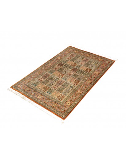 Tappeto Ghom seta Persia marrone 78x120