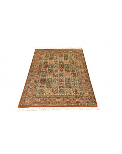 Tappeto Ghom seta Persia marrone 78x120