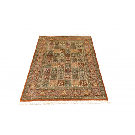 Tappeto Ghom seta Persia marrone 78x120