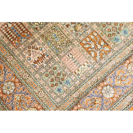 Tappeto Ghom seta Persia marrone 78x120