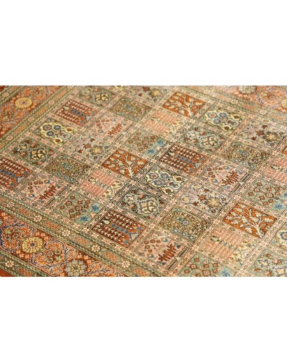 Tappeto Ghom seta Persia marrone 78x120