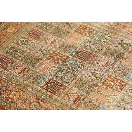Tappeto Ghom seta Persia marrone 78x120