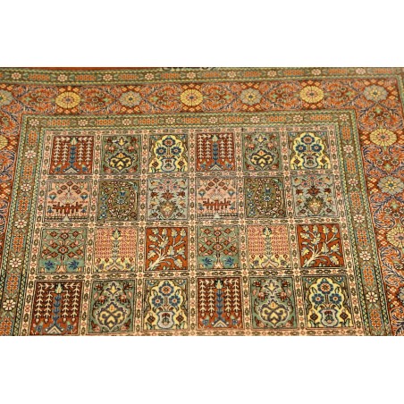 Tappeto Ghom seta Persia marrone 78x120