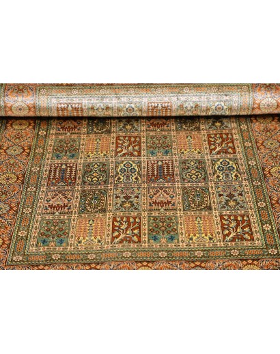 Tappeto Ghom seta Persia marrone 78x120