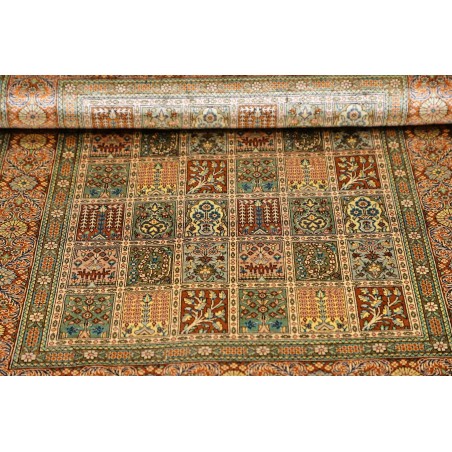 Tappeto Ghom seta Persia marrone 78x120