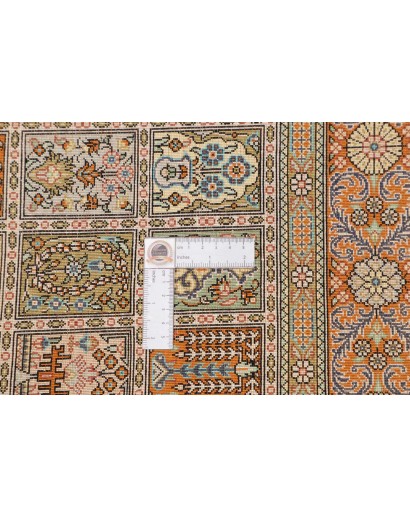 Tappeto Ghom seta Persia marrone 78x120