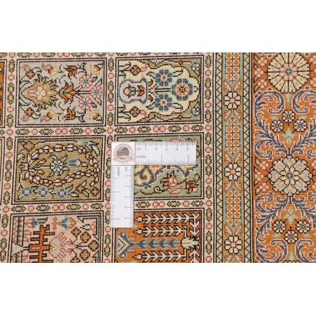 Tappeto Ghom seta Persia marrone 78x120