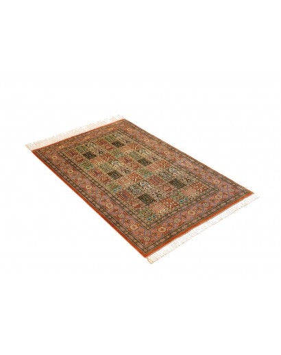 Tappeto Ghom seta Persia marrone 77x122