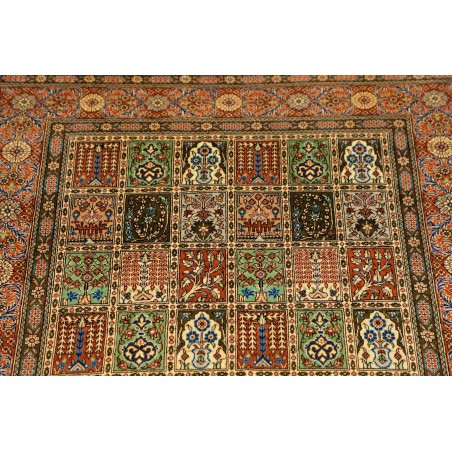 Tappeto Ghom seta Persia marrone 77x122
