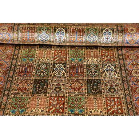 Tappeto Ghom seta Persia marrone 77x122