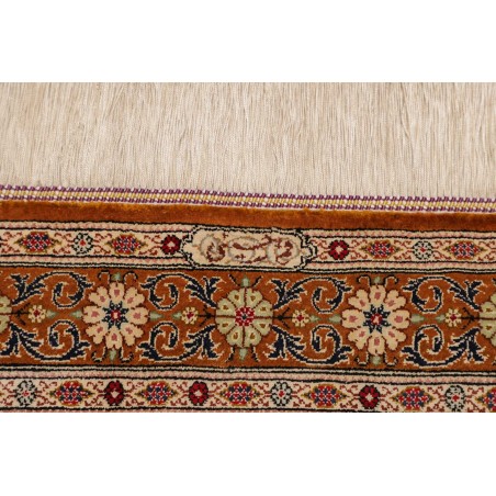 Tappeto Ghom seta Persia giallo marrone 80x120