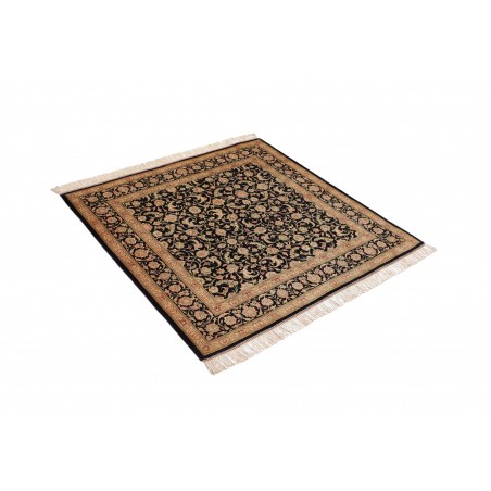 Tappeto Ghom seta Persia marrone beige 100x100