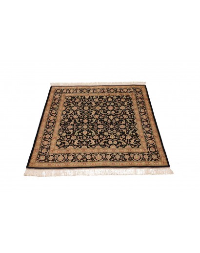 Tappeto Ghom seta Persia marrone beige 100x100