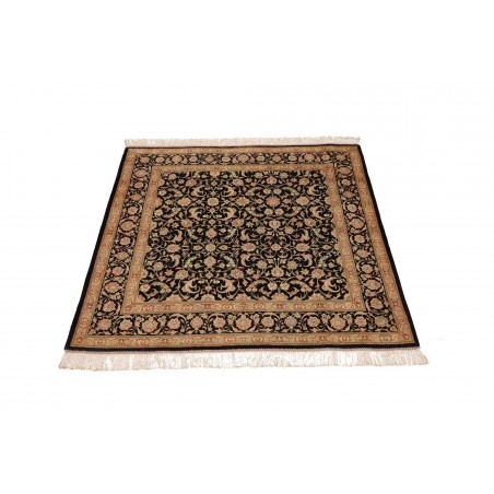 Tappeto Ghom seta Persia marrone beige 100x100