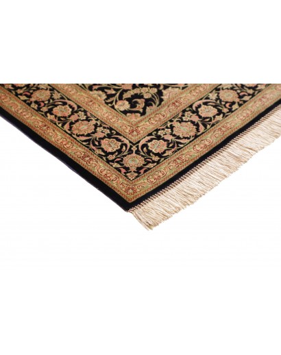 Tappeto Ghom seta Persia marrone beige 100x100