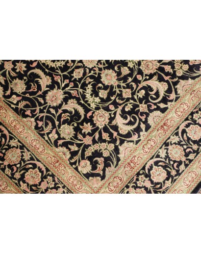 Tappeto Ghom seta Persia marrone beige 100x100