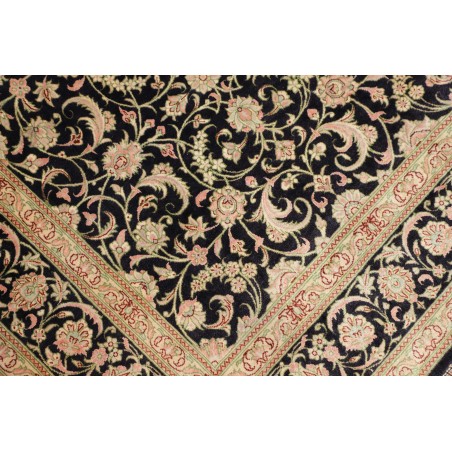 Tappeto Ghom seta Persia marrone beige 100x100