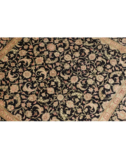 Tappeto Ghom seta Persia marrone beige 100x100