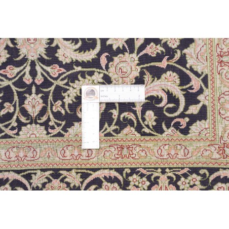 Tappeto Ghom seta Persia marrone beige 100x100