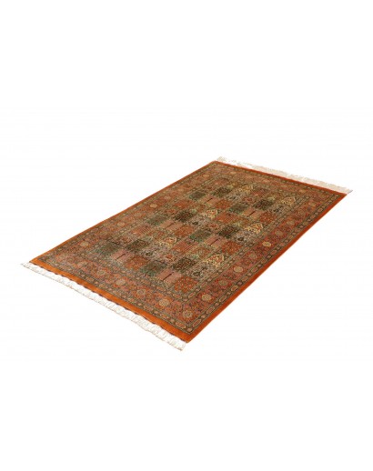 Tappeto Ghom seta Persia marrone 97x154