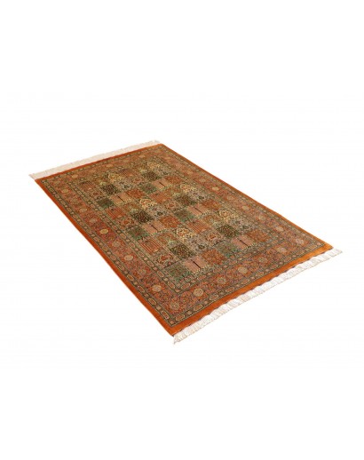 Tappeto Ghom seta Persia marrone 97x154