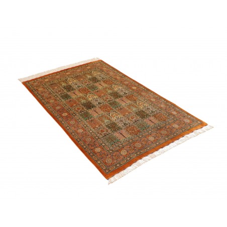 Tappeto Ghom seta Persia marrone 97x154