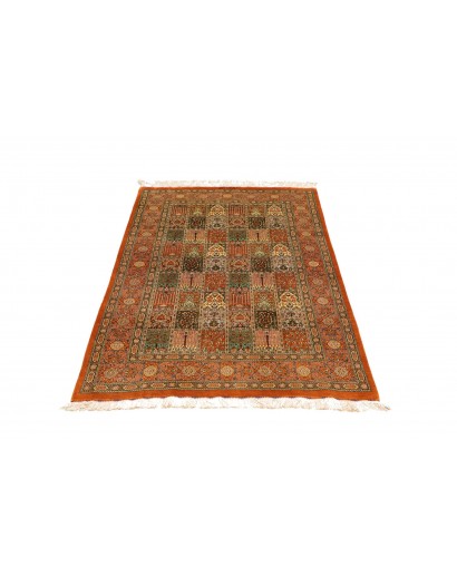 Tappeto Ghom seta Persia marrone 97x154