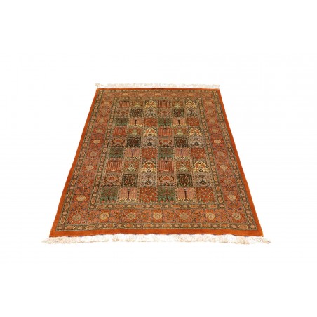 Tappeto Ghom seta Persia marrone 97x154