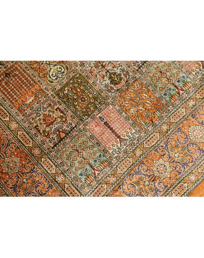 Tappeto Ghom seta Persia marrone 97x154