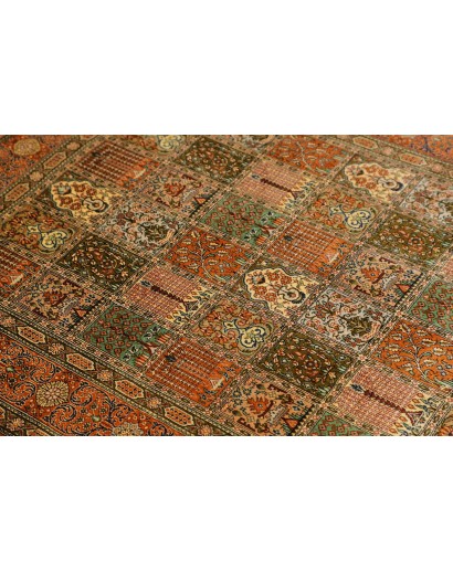 Tappeto Ghom seta Persia marrone 97x154