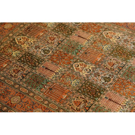 Tappeto Ghom seta Persia marrone 97x154